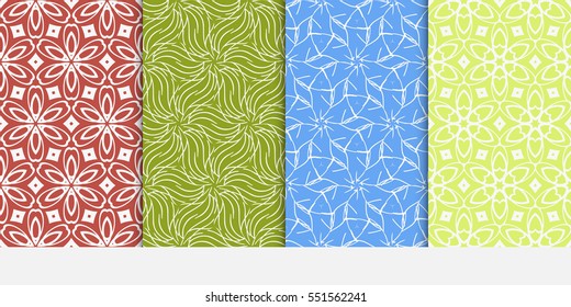 set of floral ornament. seamless vector pattern. interior decoration, wallpaper, invitation, fashion design.