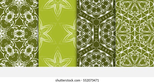 set of floral ornament. seamless vector pattern. interior decoration, wallpaper, invitation, fashion design.