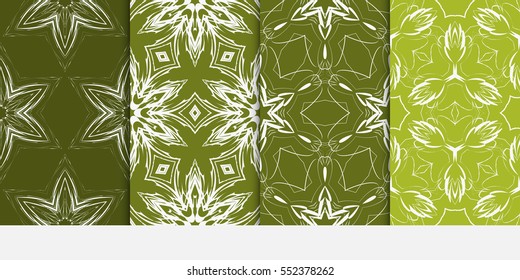 set of floral ornament. seamless vector pattern. interior decoration, wallpaper, invitation, fashion design.