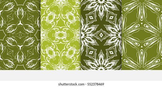 set of floral ornament. seamless vector pattern. interior decoration, wallpaper, invitation, fashion design.