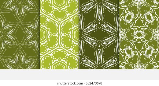 set of floral ornament. seamless vector pattern. interior decoration, wallpaper, invitation, fashion design.