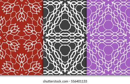 set of floral ornament. seamless vector pattern. interior decoration, wallpaper, invitation, fashion design.