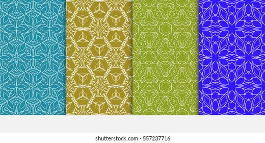 set of floral ornament. seamless vector pattern. interior decoration, wallpaper, invitation, fashion design.