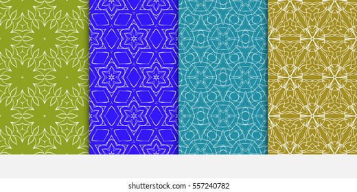 set of floral ornament. seamless vector pattern. interior decoration, wallpaper, invitation, fashion design.