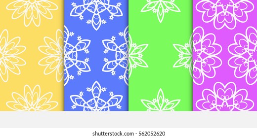 set of floral ornament. seamless vector pattern. for interior decoration, wallpaper, invitation, fashion design.