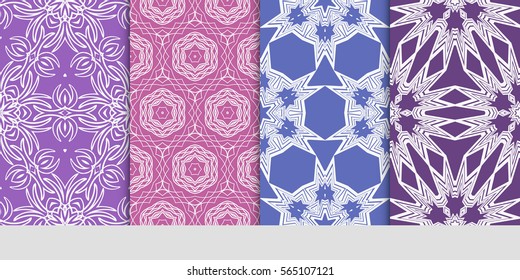 set of floral ornament. seamless vector pattern. interior decoration, wallpaper, invitation, fashion design.
