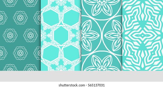 set of floral ornament. seamless vector pattern. interior decoration, wallpaper, invitation, fashion design.