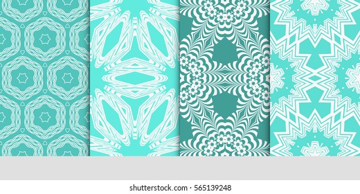 set of floral ornament. seamless vector pattern. interior decoration, wallpaper, invitation, fashion design.