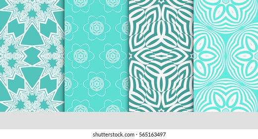 set of floral ornament. seamless vector pattern. interior decoration, wallpaper, invitation, fashion design.
