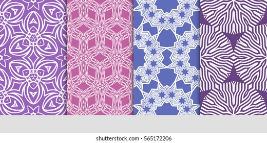 set of floral ornament. seamless vector pattern. interior decoration, wallpaper, invitation, fashion design.