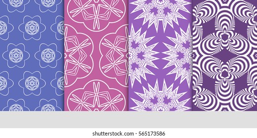 set of floral ornament. seamless vector pattern. interior decoration, wallpaper, invitation, fashion design.
