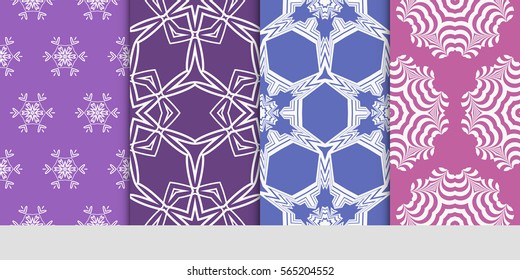 set of floral ornament. seamless vector pattern. interior decoration, wallpaper, invitation, fashion design.