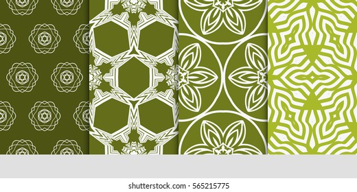 set of floral ornament. seamless vector pattern. interior decoration, wallpaper, invitation, fashion design.