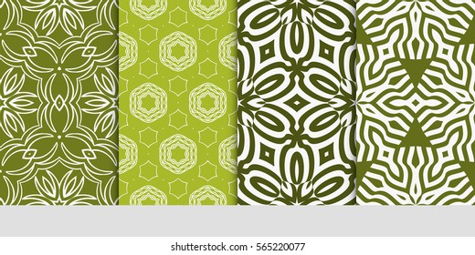 set of floral ornament. seamless vector pattern. interior decoration, wallpaper, invitation, fashion design.