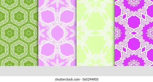 set of floral ornament. seamless vector pattern. interior decoration, wallpaper, invitation, fashion design.