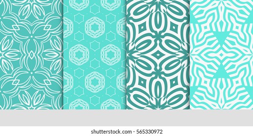 set of floral ornament. seamless vector pattern. interior decoration, wallpaper, invitation, fashion design.