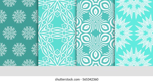 set of floral ornament. seamless vector pattern. interior decoration, wallpaper, invitation, fashion design.