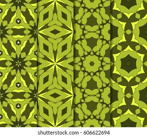 set of floral ornament. seamless vector pattern. interior decoration, wallpaper, invitation, fashion design. camouflage color