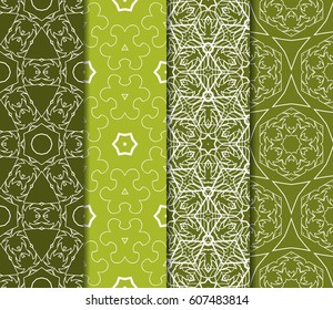 set of floral ornament. seamless vector pattern. interior decoration, wallpaper, invitation, fashion design.