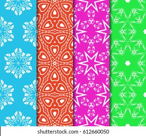 set of floral ornament. seamless vector pattern. interior decoration, wallpaper, invitation, fashion design.