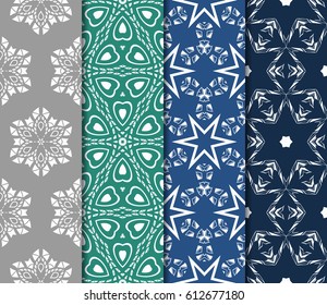 set of floral ornament. seamless vector pattern. interior decoration, wallpaper, invitation, fashion design.