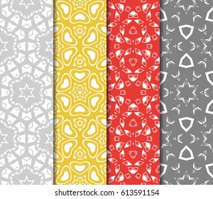 set of floral ornament. seamless vector pattern. interior decoration, wallpaper, invitation, fashion design.