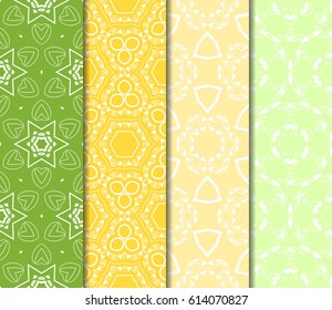 set of floral ornament. seamless vector pattern. interior decoration, wallpaper, invitation, fashion design.