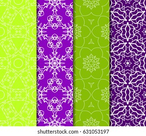 set of floral ornament. seamless vector pattern. interior decoration, wallpaper, invitation, fashion design.