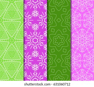 set of floral ornament. seamless vector pattern. interior decoration, wallpaper, invitation, fashion design.
