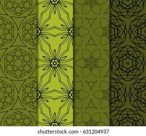 set of floral ornament. seamless vector pattern. interior decoration, wallpaper, invitation, fashion design.