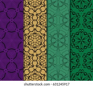 set of floral ornament. seamless vector pattern. interior decoration, wallpaper, invitation, fashion design.