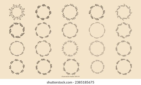 Set Floral ornamental doodle dividers, vintage hand drawn tribal arrow and calligraphic deco border vector set isolated on cream color  background. Vector Illustration EPS 10