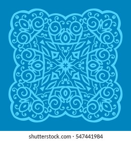 Set of floral ornamental ethnic decorative elements