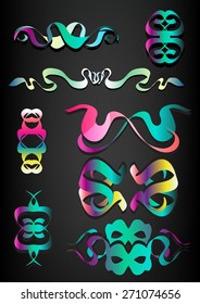 Set of  floral ornaments