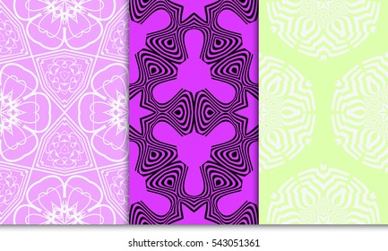 set of floral pattern of geometric elements. vector illustration. design for printing, presentation, textile industry.