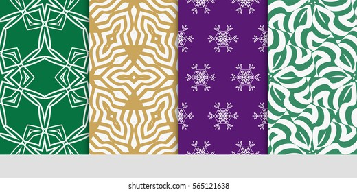 set of floral pattern of geometric elements. seamless pattern. vector illustration. design for printing, presentation, textile industry.