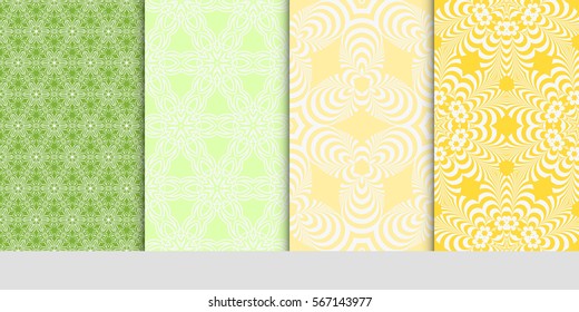 set of floral pattern of geometric shape. seamless pattern. vector illustration. design for printing, presentation, textile industry.