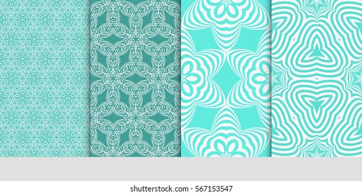 set of floral pattern of geometric shape. seamless pattern. vector illustration. design for printing, presentation, textile industry.