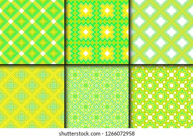 Set Of Floral Pattern. Seamless Ornament. Arabesque. Vector Illustration. Purple Color. For Design, Invitation Wedding, Valentine's, Background, Wallpaper.