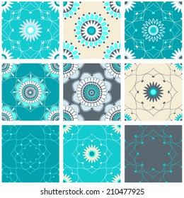 Set of floral patterns