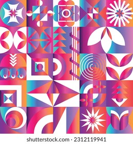 set of floral patterns with flat designs. very suitable for designs with a floral theme