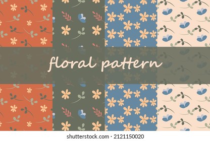 set of floral patterns. good for textile, wallpaper, gift wrapping or your other design