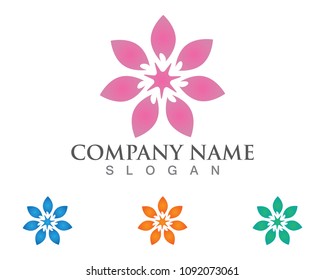 set of floral patterns on a white background