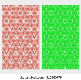 set of floral seamless pattern. abstract geometry shape and lines. vector illustration. Ethnic arabic ornament. for design invitation, backgrounds, wallpapers