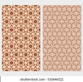 set of floral seamless pattern. abstract geometry shape and lines. vector illustration. Ethnic arabic ornament. for design invitation, backgrounds, wallpapers