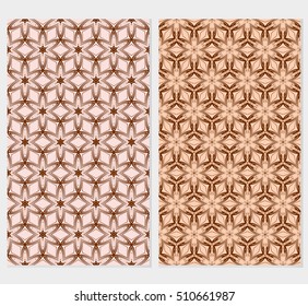set of floral seamless pattern. abstract geometry shape and lines. vector illustration. Ethnic arabic ornament. for design invitation, backgrounds, wallpapers