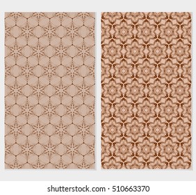 set of floral seamless pattern. abstract geometry shape and lines. vector illustration. Ethnic arabic ornament. for design invitation, backgrounds, wallpapers