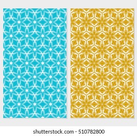 set of floral seamless pattern. abstract geometry shape and lines. vector illustration. Ethnic arabic ornament. for design invitation, backgrounds, wallpapers