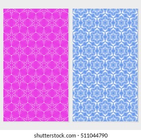 set of floral seamless pattern. abstract geometry shape and lines. vector illustration. Ethnic arabic ornament. for design invitation, backgrounds, wallpapers