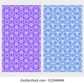set of floral seamless pattern. abstract geometry shape and lines. vector illustration. Ethnic arabic ornament. for design invitation, backgrounds, wallpapers